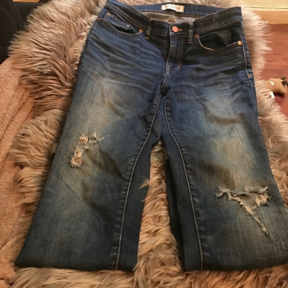 Madewell Destroyed Skinny Jeans (Ankle/Cropped)